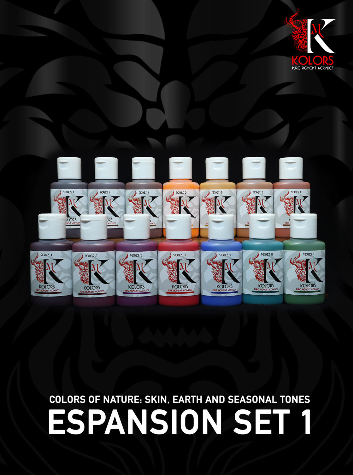 Kimera Kolors Pure Pigments Expansion Set, Colors of Nature: skin, earth and seasonal tones - Hobby Sense