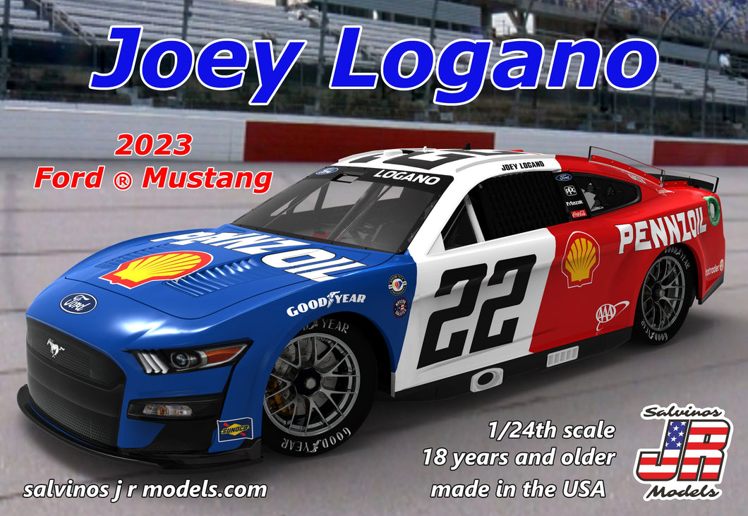 1/24 Joey Logano 2023 Ford Mustang Throwback - Hobby Sense