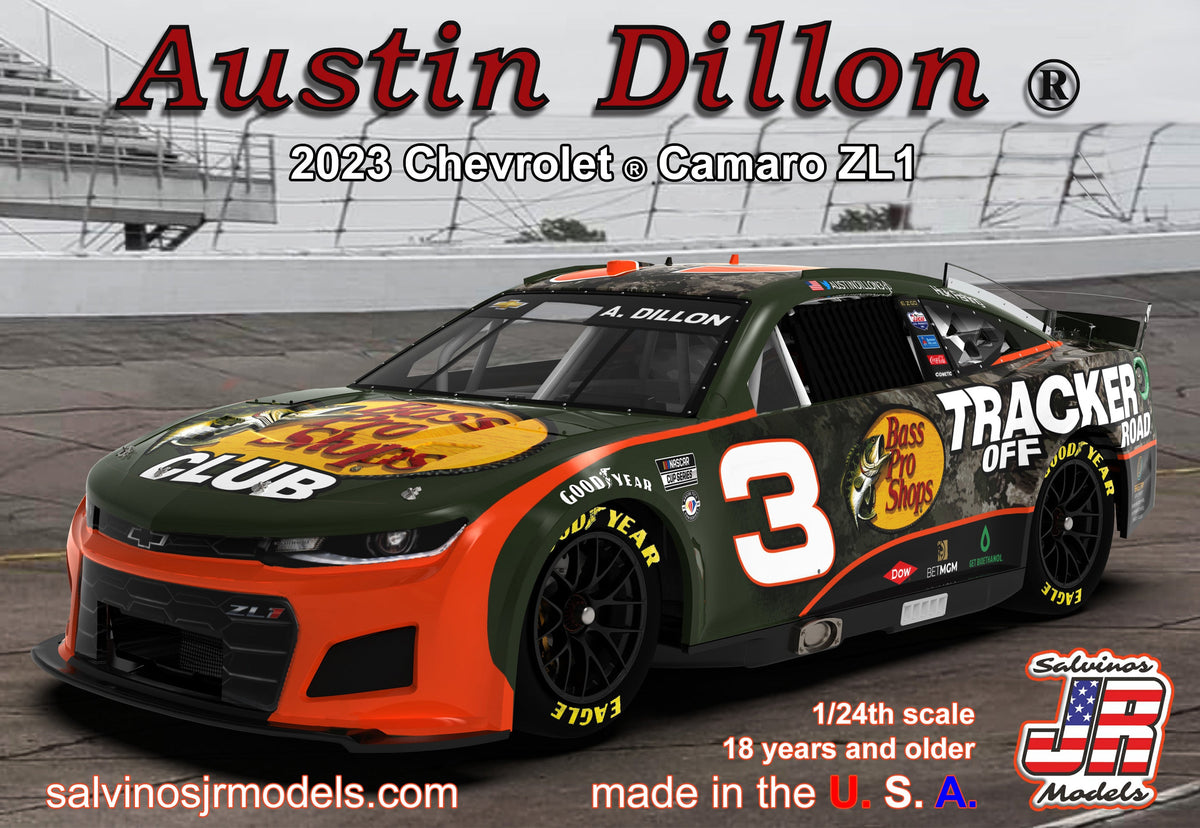 1/24 Richard Childress Racing, Austin Dillon, 2023 Next Gen Bass Pro Shop Chevrolet Camaro - Hobby Sense