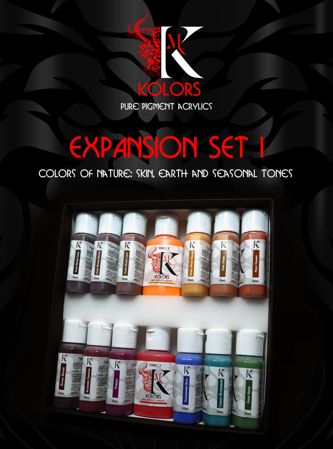Kimera Kolors Pure Pigments Expansion Set, Colors of Nature: skin, earth and seasonal tones - Hobby Sense