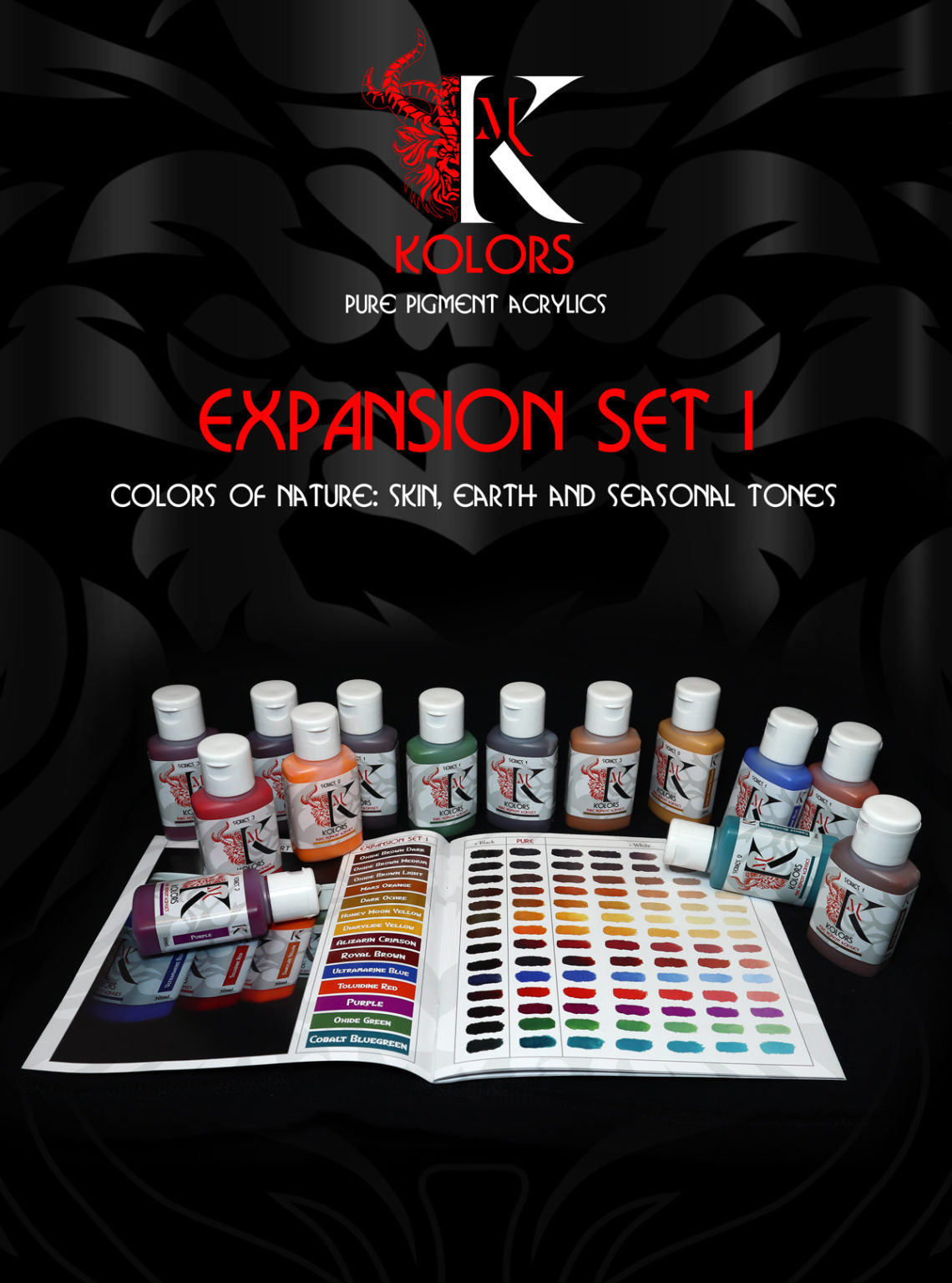 Kimera Kolors Pure Pigments Expansion Set, Colors of Nature: skin, earth and seasonal tones - Hobby Sense
