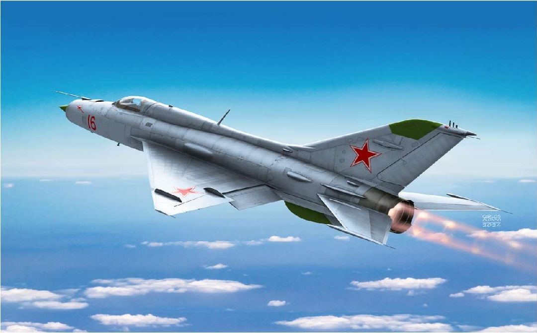 1/48 Russian Air Force MiG-21PF Fishbed-D - Hobby Sense