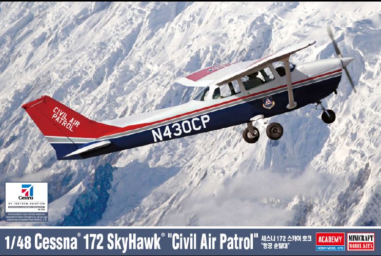 Academy 1/48 Cessna 172 Skyhawk Civil Air Patrol - Hobby Sense