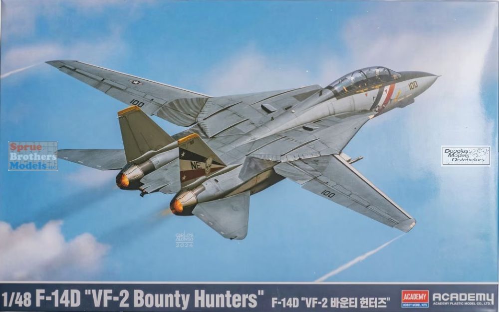 Academy 1/48 F14D VF-2 Bounty Hunters - Hobby Sense