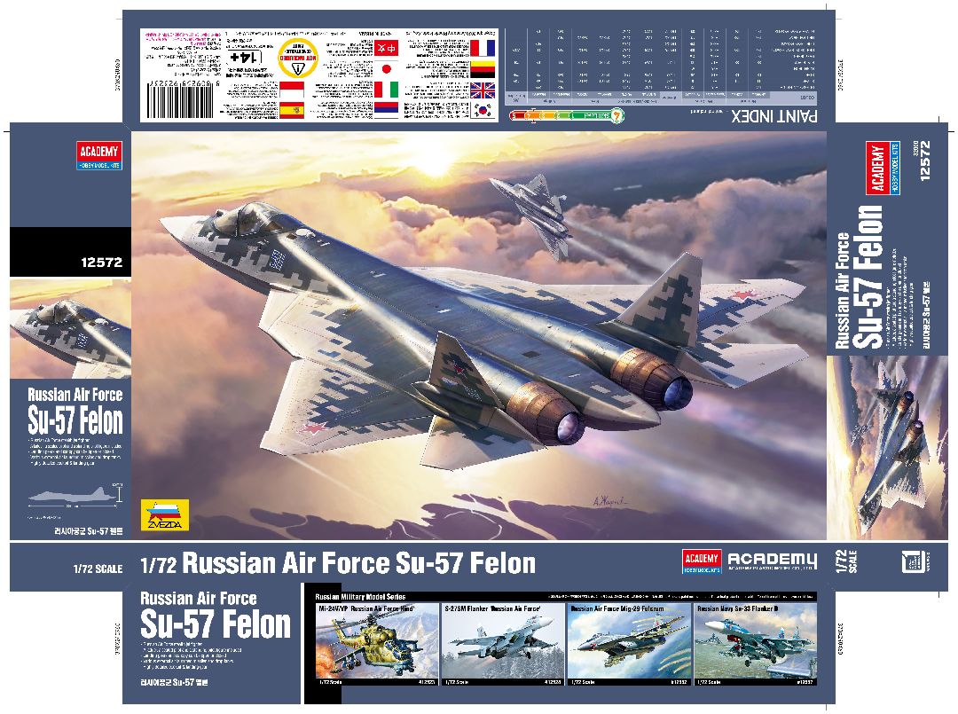 Academy 1/72 Russian Air Force Su-57 Felon - Hobby Sense