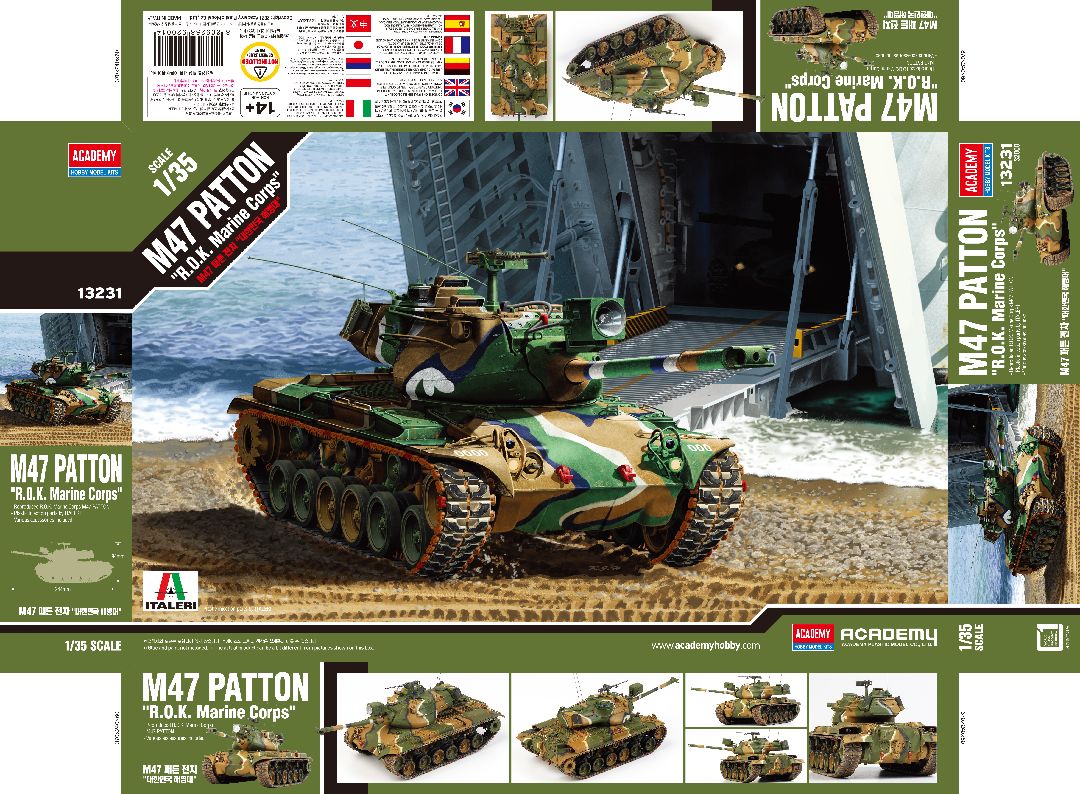 Academy 1/35 M47 Patton R.O.K. Marine Corps - Hobby Sense
