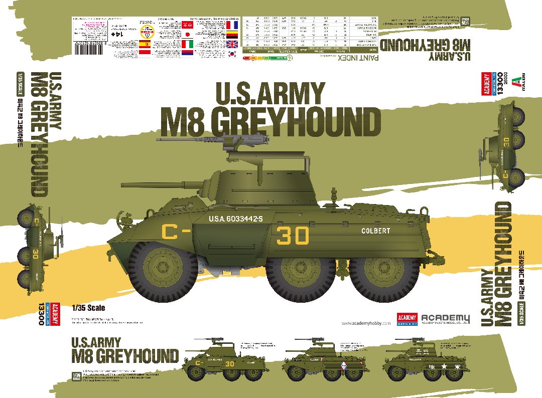 Academy 1/35 US Army M8 Greyhound - Hobby Sense