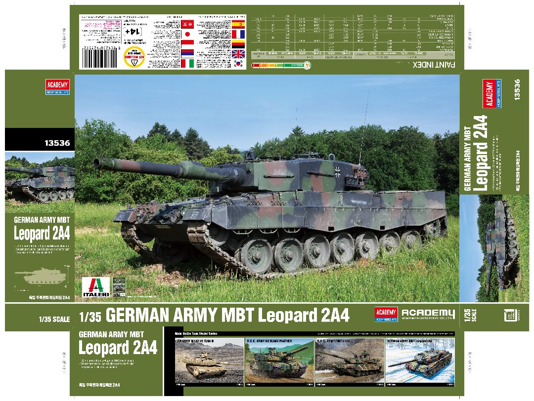 Academy 1/35 Leopard 2A4 German Army MBT - Hobby Sense
