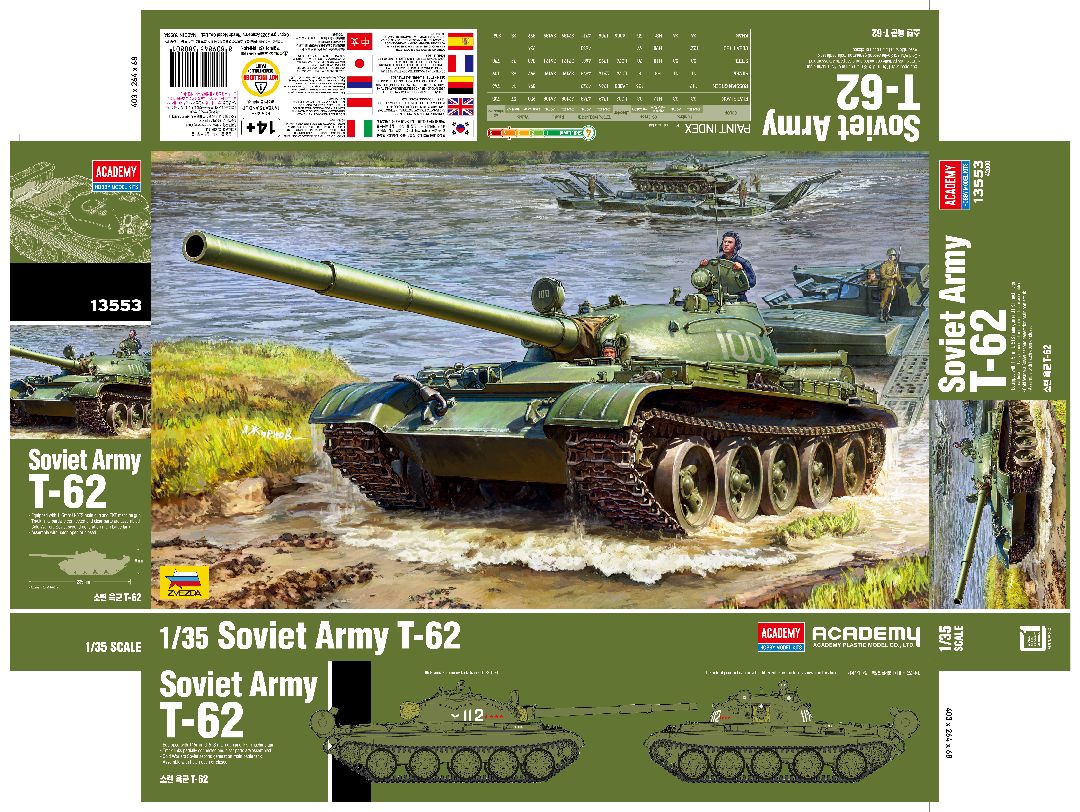 Academy 1/35 Soviet Army T62 - Hobby Sense