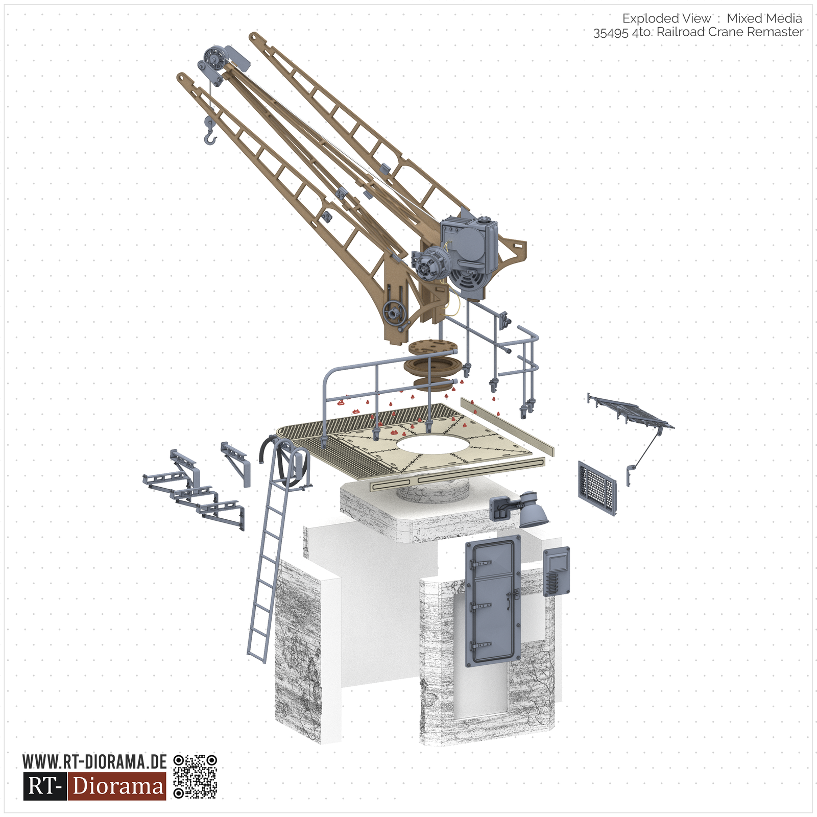 RT Diorama 1/35 4to. Railroad Crane - Hobby Sense