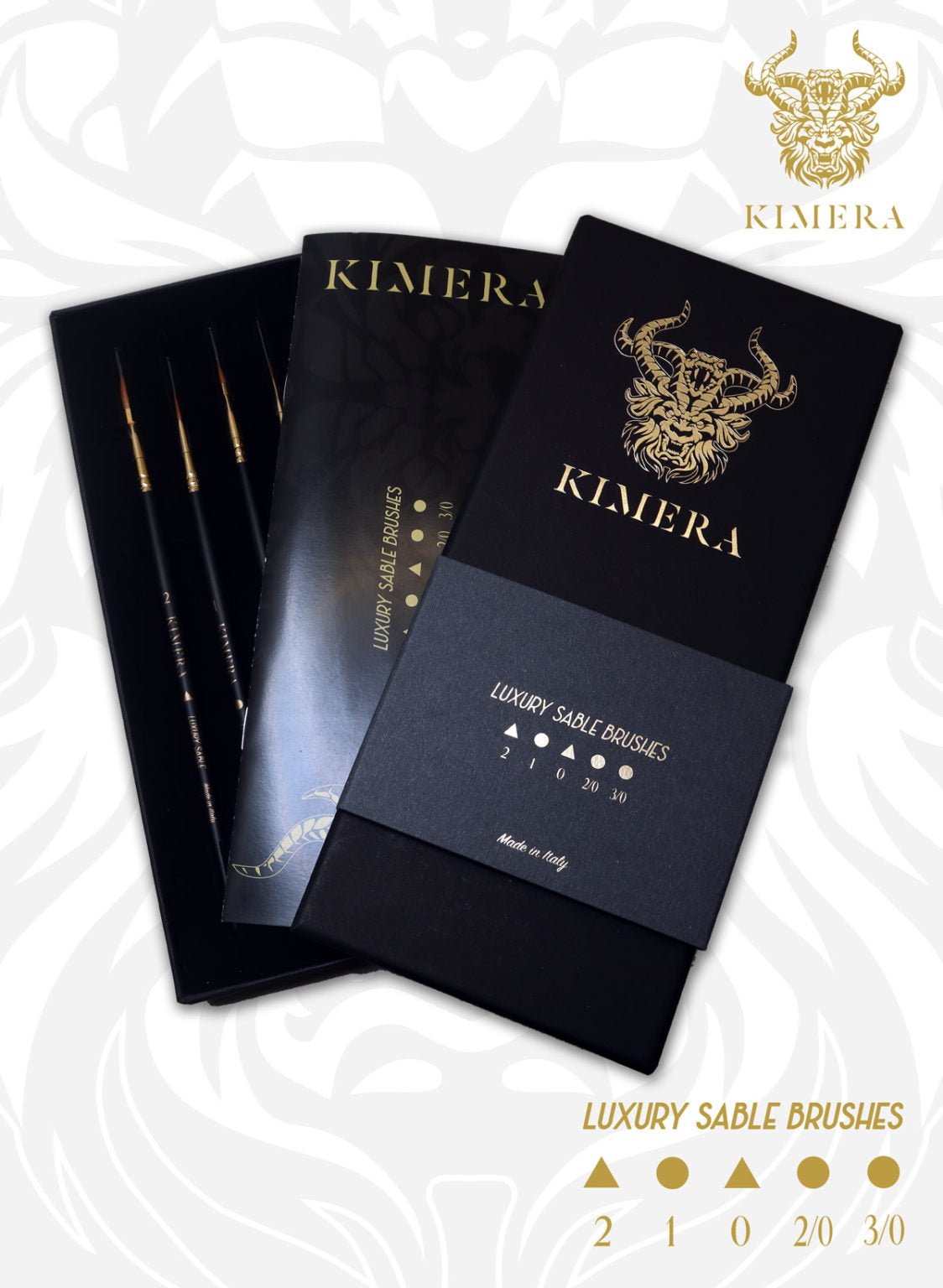 Kimera Brushes Set Kolinsky Sable (5 Brushes) - Hobby Sense