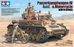 1/35 Panzerkampfwagen IV Ausf F. & Motorcycle North Africa - Hobby Sense