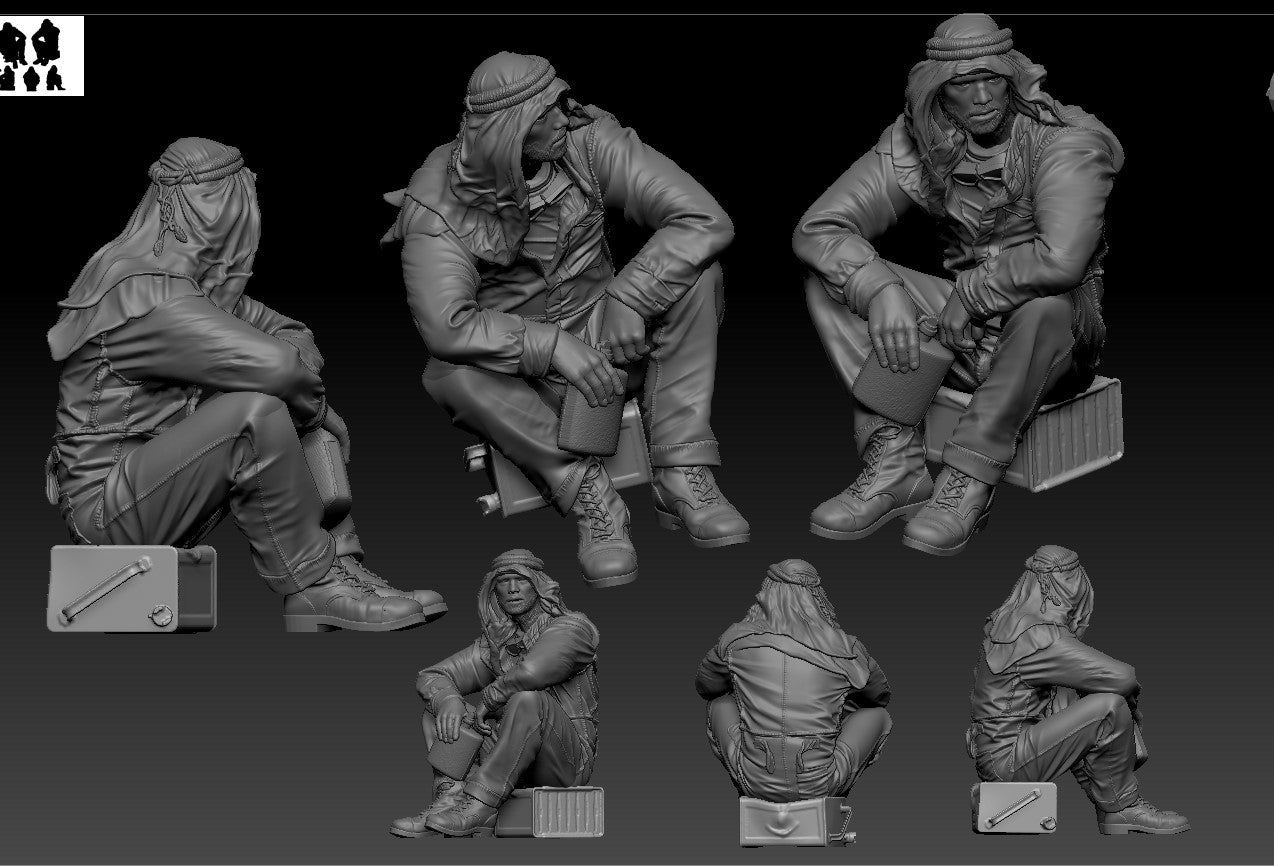 Thunder Model 1/35 LRDG Crew 1 (3 figures, resin)