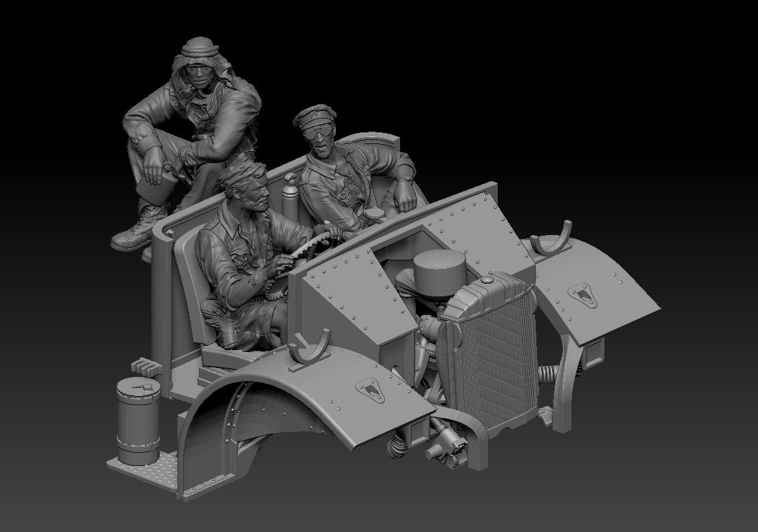 Thunder Model 1/35 LRDG Crew 1 (3 figures, resin)