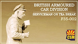 1/35 British Armoured Car Division Serviceman on Tea Break, resin - Hobby Sense