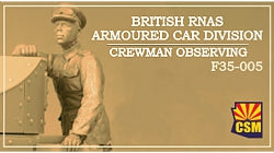 1/35 British RNAS Armoured Car Division Crewman Observing, resin - Hobby Sense