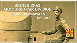 1/35 British RNAS Armoured Car Division Seated Crewman, resin - Hobby Sense
