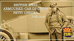 1/35 British RNAS Armoured Car Division Petty Officer, resin - Hobby Sense