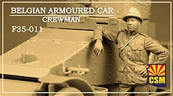 1/35 Belgian Armoured Car Crewman, resin - Hobby Sense