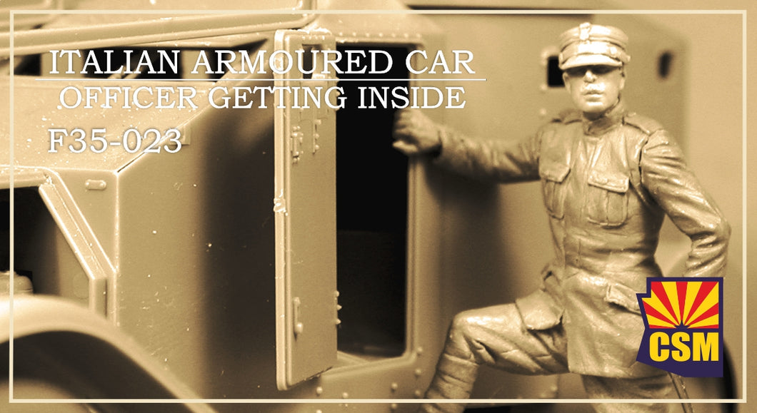1/35 Italian Armoured Car Officer Getting Inside, resin - Hobby Sense