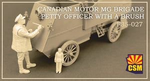 1/35 Canadian Motor MG Brigade Petty Officer with a Brush, resin - Hobby Sense