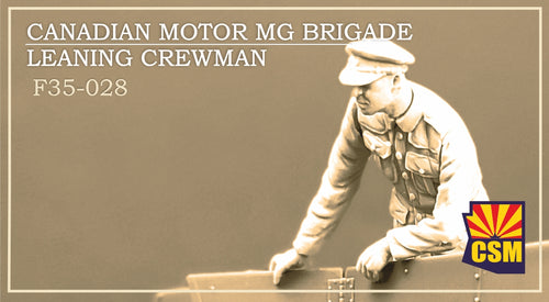 1/35 Canadian Motor MG Brigade Leaning Crewman, resin - Hobby Sense