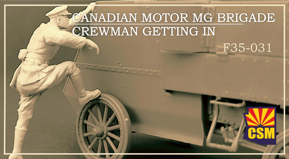 1/35 Canadian Motor MG Brigade Crewman Getting In, resin - Hobby Sense