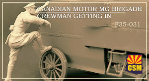 1/35 Canadian Motor MG Brigade Crewman Getting In, resin - Hobby Sense