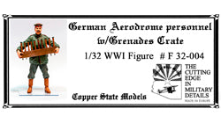 1/32 German Aerodrome Personnel with Grenades Crade, resin - Hobby Sense