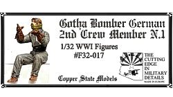 1/32 Gotha Bomber German 2nd Crew Member N.1, resin - Hobby Sense