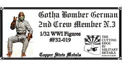 1/32 Gotha Bomber German 2nd Crew Member N.3, resin - Hobby Sense