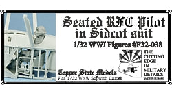 1/32 Seated RFC Pilot in Sidcot Suit, resin - Hobby Sense