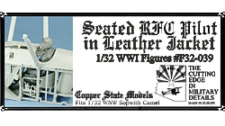 1/32 Seated RFC Pilot in Leather Jacket, resin - Hobby Sense