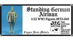 1/32 Standing German Airman, resin - Hobby Sense