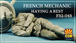 1/32 French Mechanic Having a Rest, resin - Hobby Sense