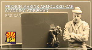 1/35 French Marine Armoured Car Standing Crewman, resin - Hobby Sense