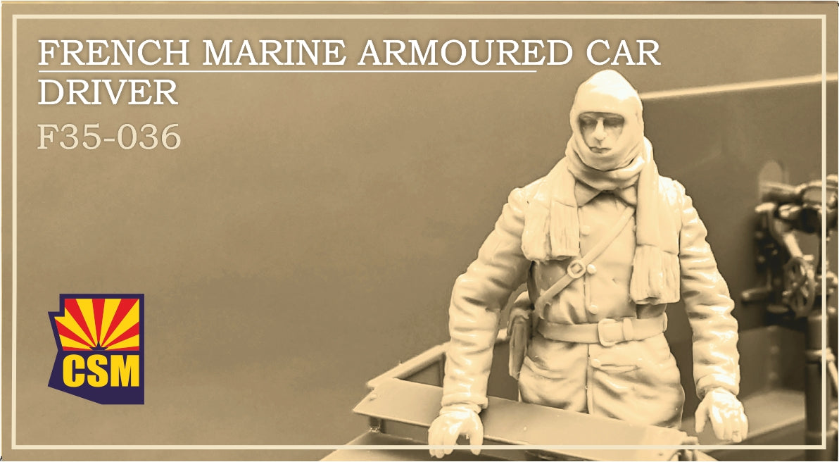 1/35 French Marine Armoured Car Driver, resin - Hobby Sense