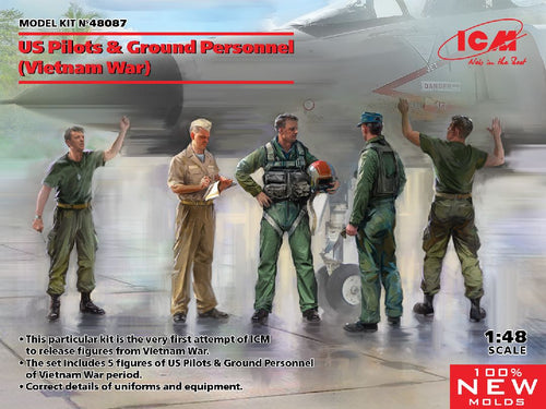 1/48 US Pilots & Ground Personnel (Vietnam War) - Hobby Sense