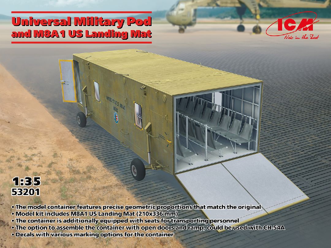 1/35 Universal Military Pod and M8A1 Landing Mat - Hobby Sense