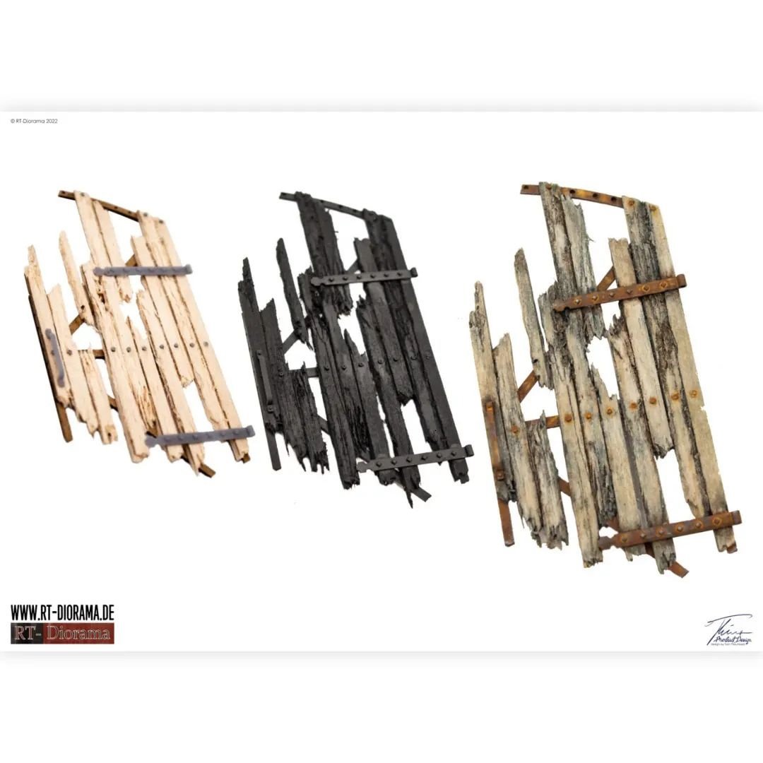 RT Diorama 1/35 Wooden Factory Gate - Hobby Sense