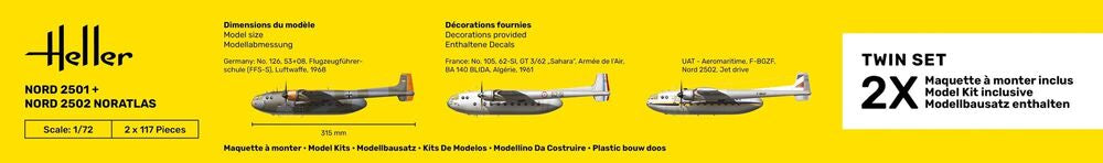 1/72 Nord 2501 + Nord 2502 Noratlas - Hobby Sense