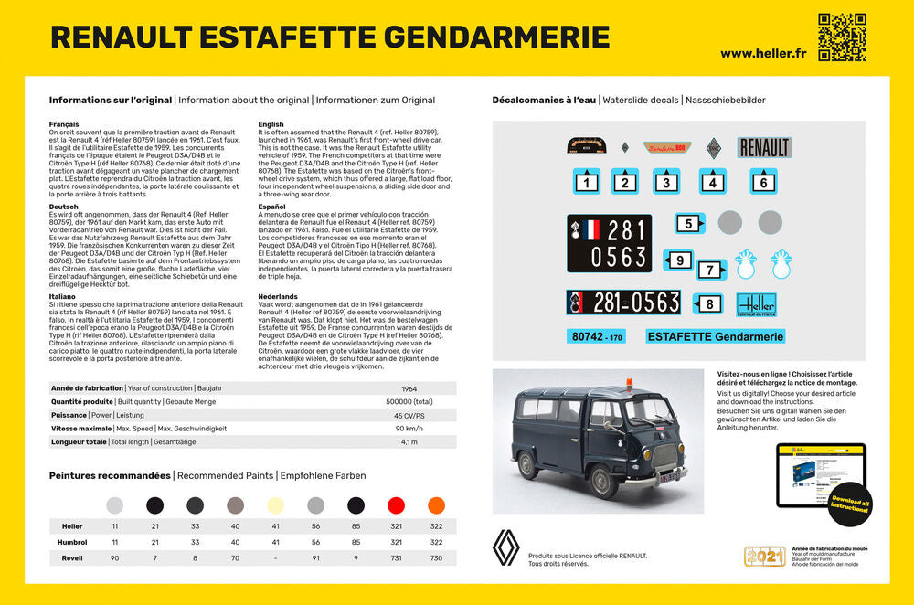 1/24 Renault Estafette Gendarmerie - Hobby Sense