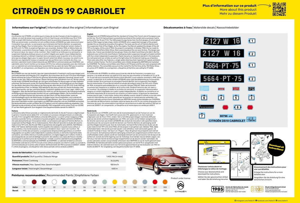 1/16 Citroen DS 19 Cabriolet - Hobby Sense