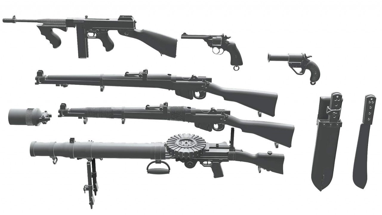 Thunder Model 1/35 LRDG Weapon Set 1 (3D print)