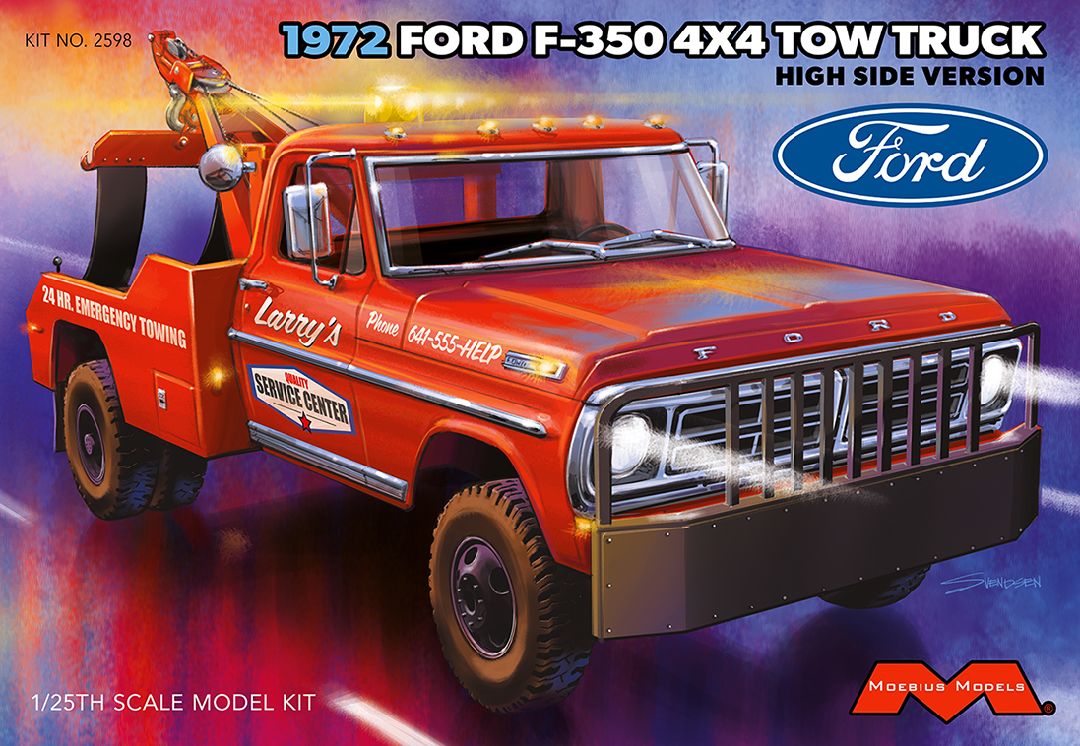 1/25 1972 Ford F350 4x4 High Side Tow Truck - Hobby Sense