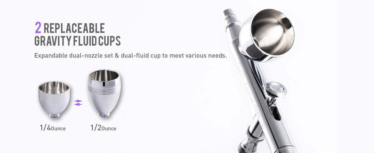 GHAC-98D Ace Series Dual-Action Airbrush 0.38&0.5mm - Hobby Sense