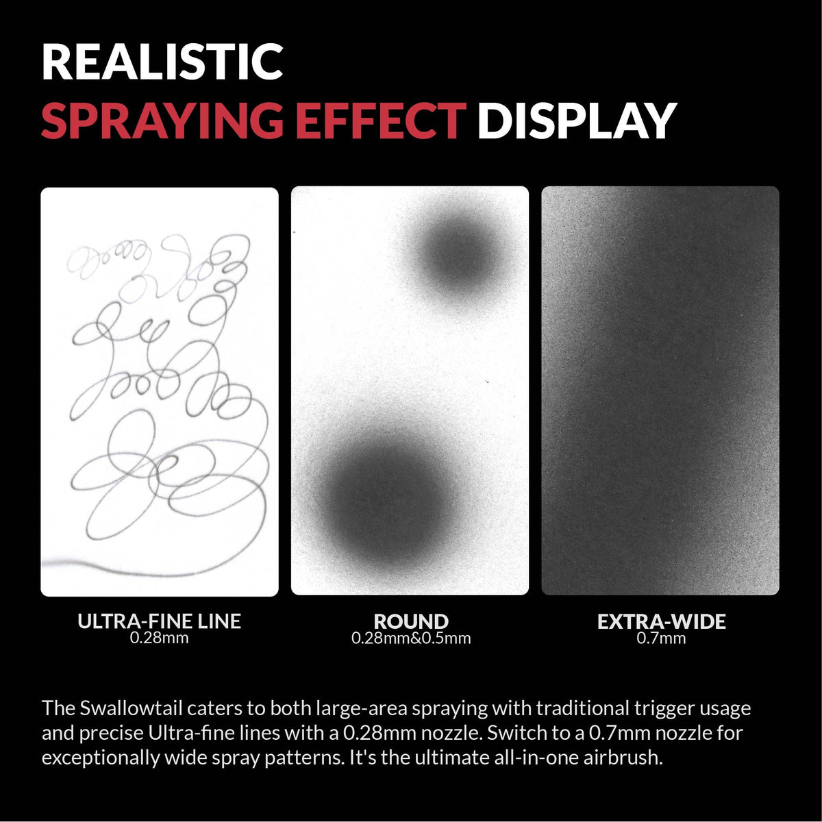 Swallowtail & StudioG 0.28mm&0.5mm&0.7mm Triger Airbrush - Hobby Sense