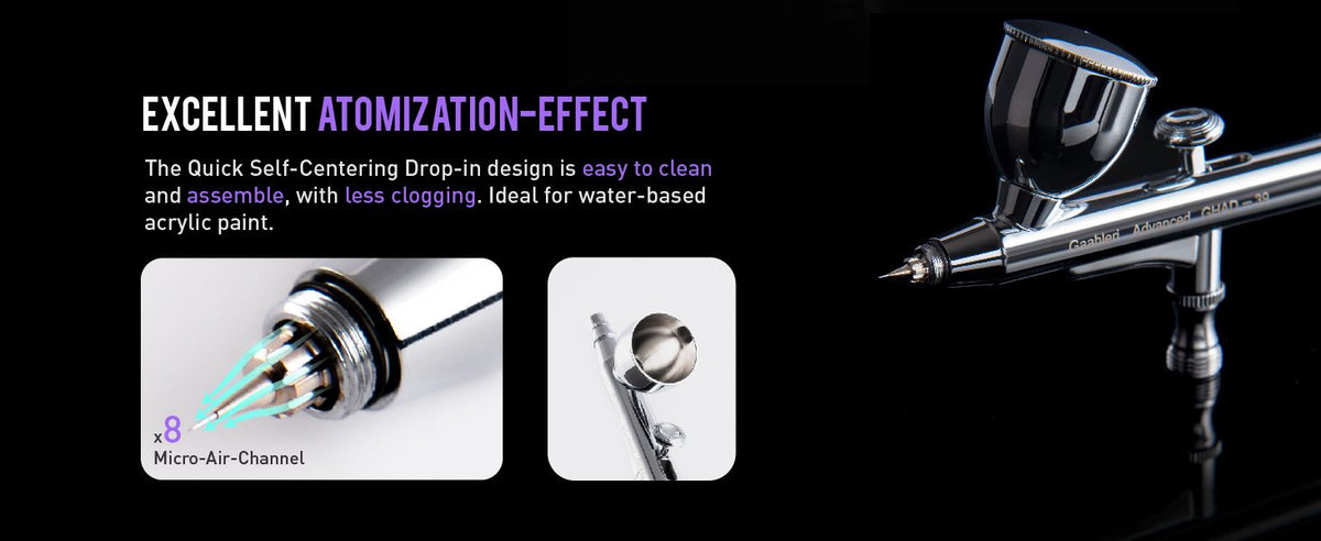 GHAC-98D Ace Series Dual-Action Airbrush 0.38&0.5mm - Hobby Sense