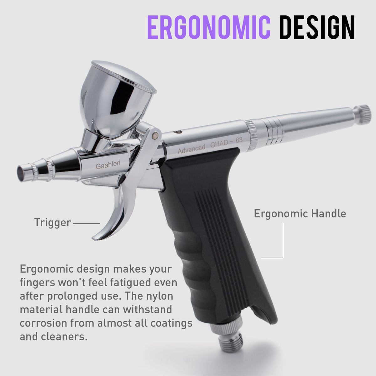 GHAD-68 Advanced Series Dual Action Airbrush 0.38mm&0.5mm - Hobby Sense