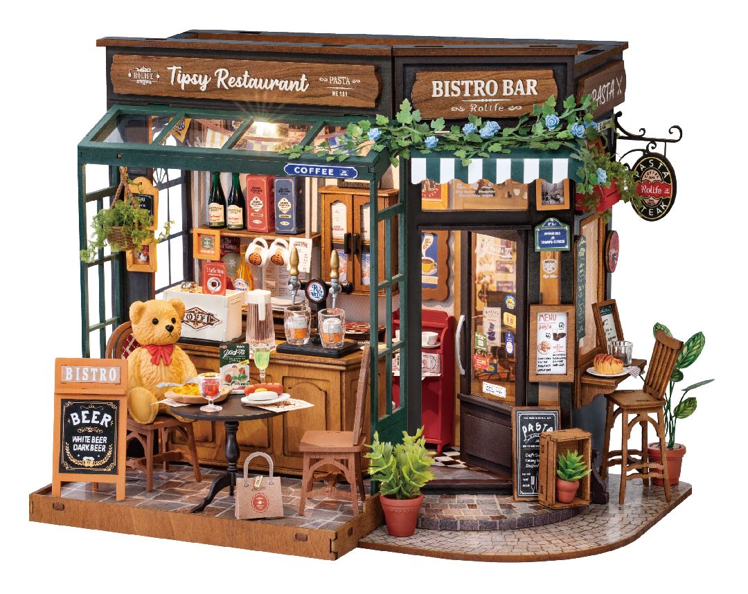 Rolife Tipsy Restaurant DIY Miniature House Kit - Hobby Sense